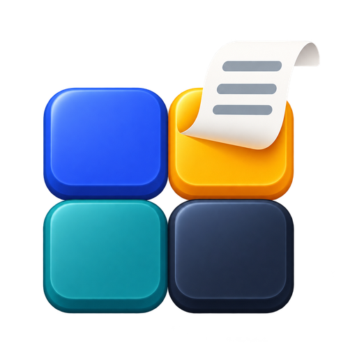 SmartPOS emblem: register keys with a curling receipt
